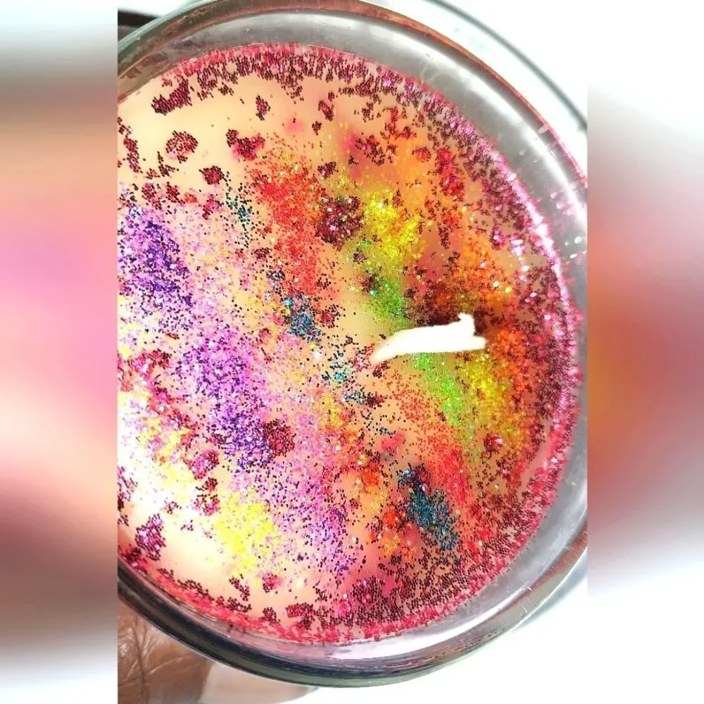 Hand crafted limited edition PRIDE dessert candle 6 oz